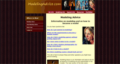 Desktop Screenshot of modelingadvice.com